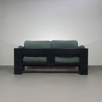 Two-Seat Sofa “Bastiano” From Afra & Tobia Scarpa For Gavina, Italy 60S. Black Solid Wood Frame A thumbnail 28