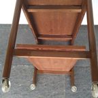 Scandinavisch Teakhouten Vintage Serveerwagen thumbnail 5