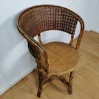 Vintage Bamboe Fauteuil, Rattan Stoel, Stoeltje thumbnail 13