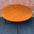 Scandinavische Vintage Teakhouten Ronde Tafel Jaren ‘60 thumbnail 3