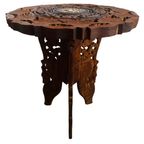 Vintage Oosters Plantentafeltje Houtsnijwerk Boho thumbnail 5
