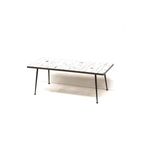 Vintage Zwart Witte Keramieke Salontafel Met Schuine Metalen Poten thumbnail 4