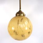 Art Deco Glazen Hanglamp Gemarmerd thumbnail 4