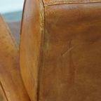 Strakke, Karakteristieke En Tijdloze Vintage Schapenleren Design Armchair thumbnail 5