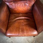 Vintage Schaapsleren Fauteuil Met Hoge Rug thumbnail 7