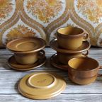 Vintage "grès De Rigny" Stoneware Kop & Schotels (5 Stuks) – Prachtig Frans Design thumbnail 19