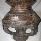 Antieke Ashanti Ghana Terracotta Rituele Vaas / Pot thumbnail 5