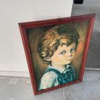 Vintage Print Jaren 70 Huilende Jongen Kind thumbnail 7