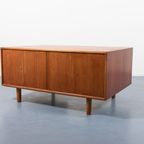 1950’S Danish Modern Architectural Teak Desk / Bureau thumbnail 14