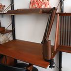 Bruine Lucifer Bureau/werklamp Van Fagerhult, Zweden Jaren '70 thumbnail 3