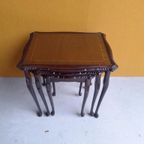 Vintage Engelse Nesting Tables, Bijzettafeltjes, Mimiset thumbnail 11