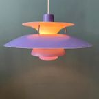 Originele Vroege Louis Poulsen Ph5 Schalenlamp Paars 1960 thumbnail 4