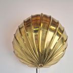 Vintage Messing Schelp Wandlamp Italy Design Regency 1980 thumbnail 3