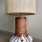 Grote Vintage Vloerlamp Met Zijden Kap thumbnail 6