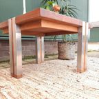 Teakhouten Bijzettafel 60 X 60 Plantentafel Salontafel thumbnail 3