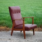 Vintage Rode Fauteuil thumbnail 11