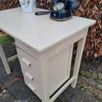 Retro Vintage Bureau, Desk Met Ladeblok, Bureautje thumbnail 5