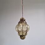 Venetiaanse Ophanging In Geblazen Glas En Gesmeed Metaal thumbnail 9