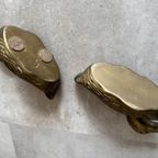 Set Van 2 Vintage Messing Kleurige Eenden Beeldjes thumbnail 9