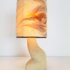 Vintage Sculptuur Tafellamp Natuursteen Wol 1970 Art Piece thumbnail 9
