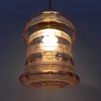 Art Deco Hanglamp Met Roze Glazen Kap thumbnail 12