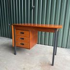 Vintage Teak Bureau Met Verlengbaar Blad Van Hmf thumbnail 10