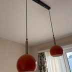 Vintage Oranje Eye Ball Luster / Hanglamp Met 2 Lichtpunten thumbnail 11