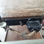 Antieke Warmhoud Tafel (werkend) Warmhoud Plaat Serveerwagen / Antieke Trolley Met Warmhoudplaat thumbnail 14