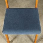 Set Van 6 Vintage Eetkamerstoelen – Blauw thumbnail 7
