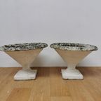 Set Vintage Tuinvazen Jardinières Betonnen Tuinpotten Bloembakken thumbnail 7