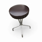 3 X Stool / Black Top / Chrome Frame / 1970s thumbnail 3