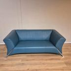 50% Korting Rolf Benz 322 - Petrol Leder -2,5 Zits -showroom thumbnail 11