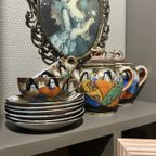 Theeservies Set Satsuma Porselein Vintage thumbnail 6