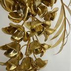 Large Italian Floral Gilded Gold Wall Lamp , 1970’S thumbnail 23
