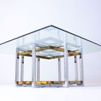 Brass & Chrome Geometrical Coffee Table thumbnail 10