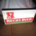 Werkende Beck'S Bier Lichtreclame Ook Op Te Hangen thumbnail 2