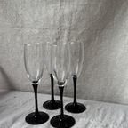 4X Champagne Flutes, Zwart, Luminarc thumbnail 6