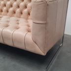 Chesterfield Vintage Design Bank Camel Beige Leer Kubus Model thumbnail 21