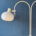 Witte Flexibele Mushroom Space Age Vloerlamp Met Dubbele Boog thumbnail 9