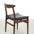 Set Van 4 ‘W2’ Hans Wegner Stoelen 68231/4 thumbnail 5