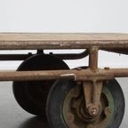 Oude, Zware En Zeer Decoratieve Industriële Transport Kar thumbnail 3
