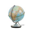 Verlichte Wereldbol Lamp 1970 Standaard Globe Nederlands Gdp Italië thumbnail 4