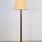 Vintage Oosters Gesneden Mahonie Vloerlamp Art Deco 1930 thumbnail 7