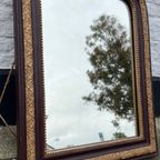 Oude Toog Spiegel Bruin Goud thumbnail 2