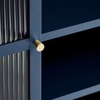 Omeo Vitrinekast - 140 X 111 Cm - Blauw thumbnail 5