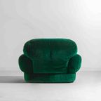 Plompe Postmoderne Italiaanse Lounge Banken In Diepgroene Flueel, 1970 thumbnail 13