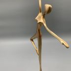Messing Ballerina Op Koperen Voet 60's thumbnail 7