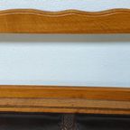 Vintage Franse Houten Klep Bank Halbank Eetkamerbank 109 thumbnail 9