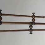 Vintage Messing Vloerlamp Met Metalen Emaille Kappen thumbnail 8