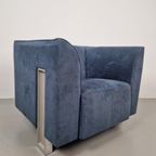 Vintage Fauteuil Design Shigeru Uchida Isu Pastoe '90 Blauw thumbnail 11